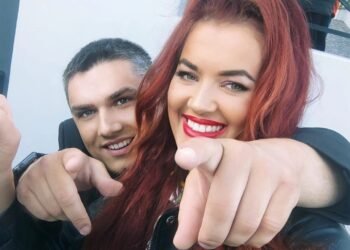 Traukinio mašinistas Saulius Žiurinskas ir traukinių kelionių palydovė Ema Zenauskytė