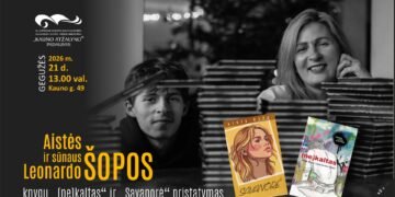 Knygos „(ne)kaltas“ ir „Savanorė“ autoriai Aiste Šopa ir jos sūnus Leonardas