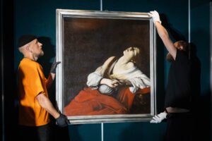 Vilniaus senamiestyje, Lietuvos nacionalinio dailės muziejaus Radvilų rūmų dailės muziejuje, eksponuojamas Caravaggio šedevras „Šv. Marijos Magdalietės ekstazė“. LNDM Gintarės Grigėnaitės nuotr. 