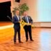 Renginyje dalyvavęs Klaipėdos miesto meras Arvydas Vaitkus progimnazijos direktoriui Arūnui Matuzui įteikė simbolinį „PosTŪMio 2026“ raktą.
